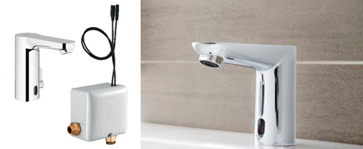 Grifos de lavabo electrónicos con el sistema autogenerador PowerBox de Grohe