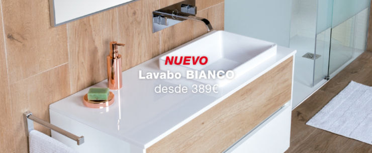 Lavabo Bianco encimera + lavabo semiencastre de Raifen