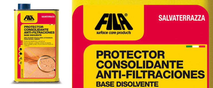 Protector consolidante anti-filtraciones con base disolvente de Fila